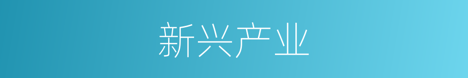 新兴产业的同义词