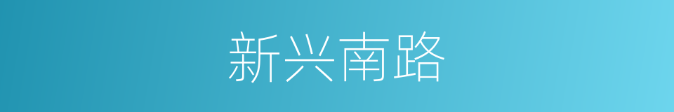 新兴南路的同义词