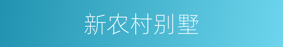 新农村别墅的同义词