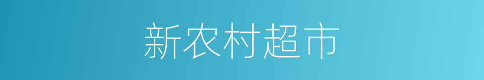 新农村超市的同义词