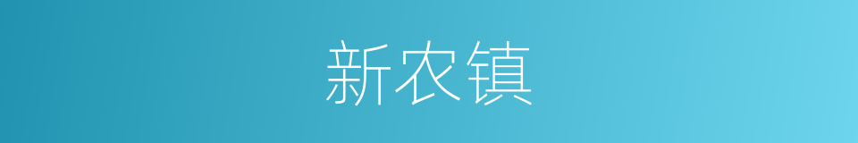 新农镇的同义词