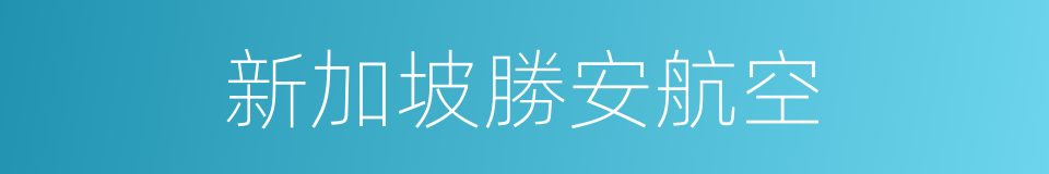 新加坡勝安航空的同義詞