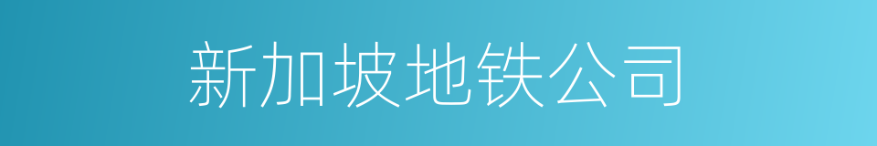 新加坡地铁公司的同义词