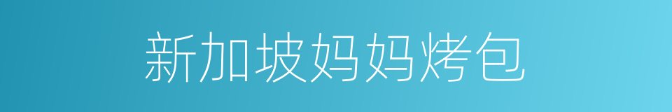 新加坡妈妈烤包的同义词