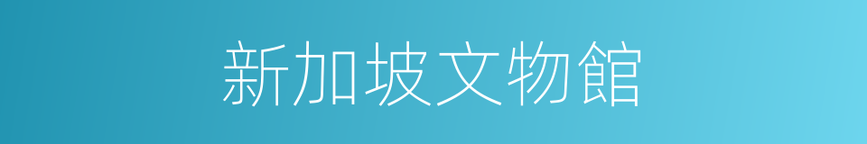 新加坡文物館的同義詞
