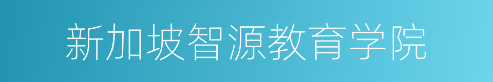 新加坡智源教育学院的同义词