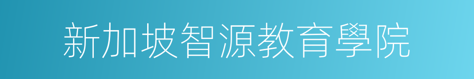 新加坡智源教育學院的同義詞