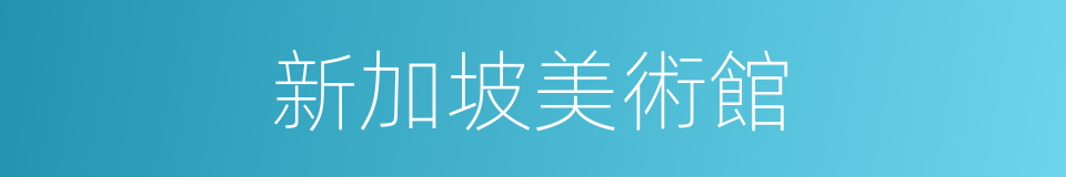 新加坡美術館的同義詞