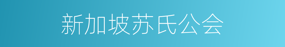 新加坡苏氏公会的同义词