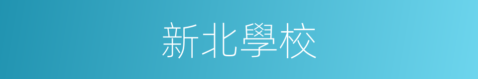新北學校的同義詞