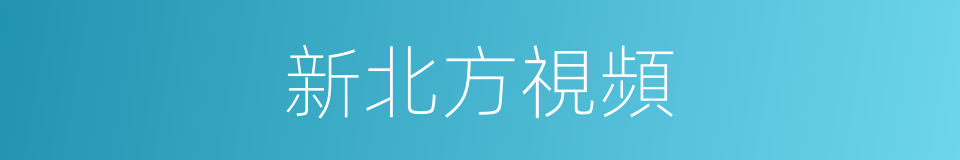 新北方視頻的同義詞