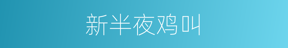 新半夜鸡叫的同义词