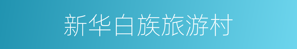 新华白族旅游村的同义词