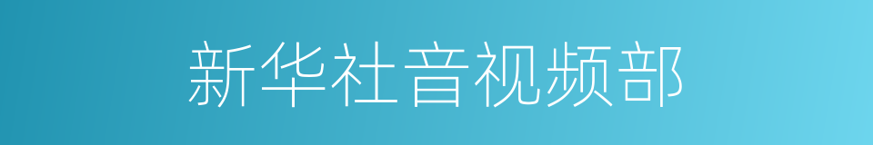 新华社音视频部的同义词