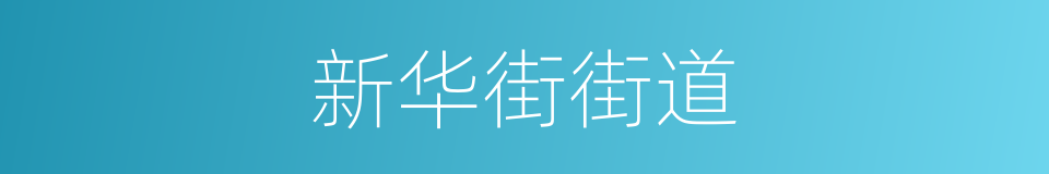 新华街街道的同义词