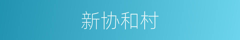 新协和村的同义词