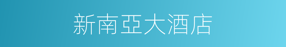 新南亞大酒店的同義詞
