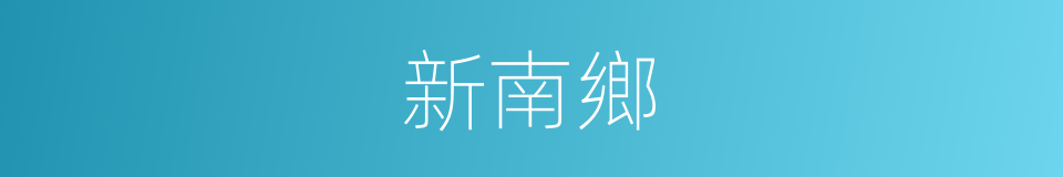 新南鄉的同義詞