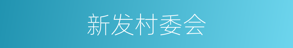 新发村委会的同义词