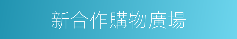 新合作購物廣場的同義詞