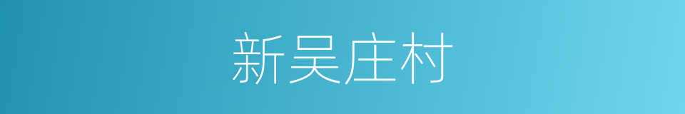 新吴庄村的同义词