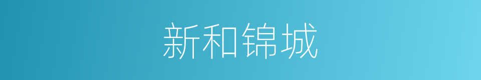 新和锦城的同义词
