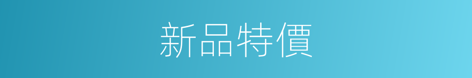 新品特價的同義詞