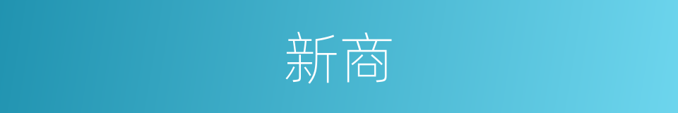 新商的意思