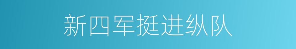 新四军挺进纵队的同义词