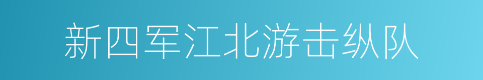 新四军江北游击纵队的同义词