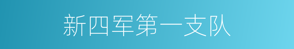 新四军第一支队的同义词