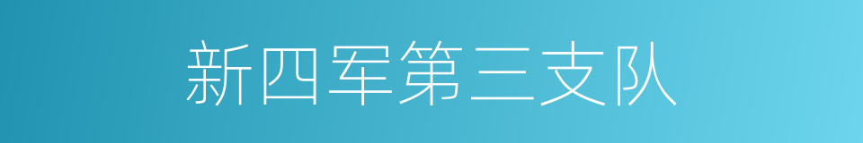 新四军第三支队的同义词