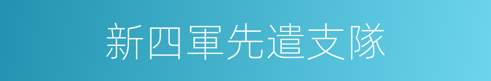 新四軍先遣支隊的同義詞