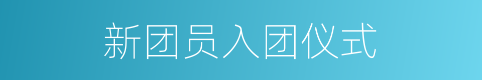 新团员入团仪式的同义词