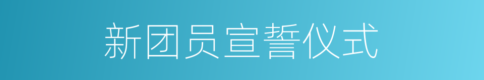 新团员宣誓仪式的同义词