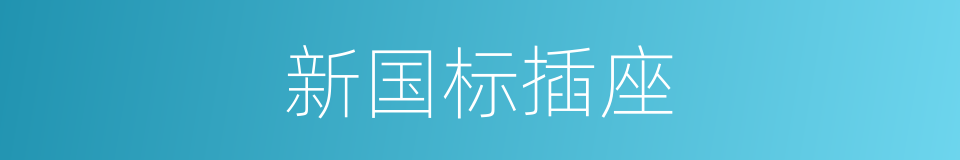 新国标插座的同义词