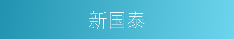 新国泰的同义词