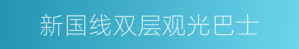 新国线双层观光巴士的同义词