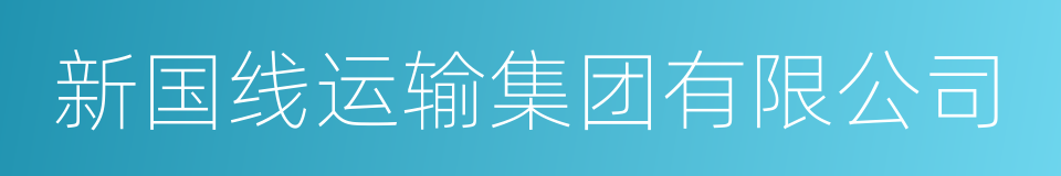 新国线运输集团有限公司的同义词