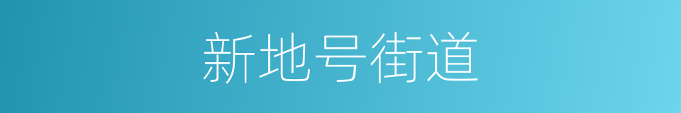 新地号街道的同义词