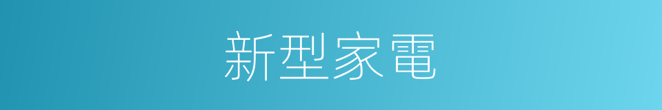 新型家電的同義詞