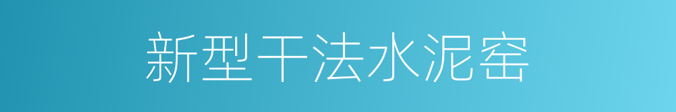 新型干法水泥窑的同义词