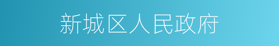 新城区人民政府的同义词