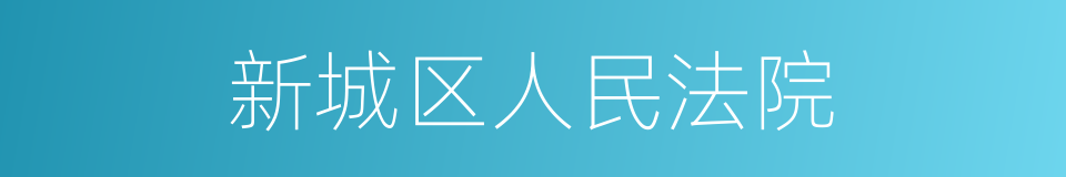 新城区人民法院的同义词