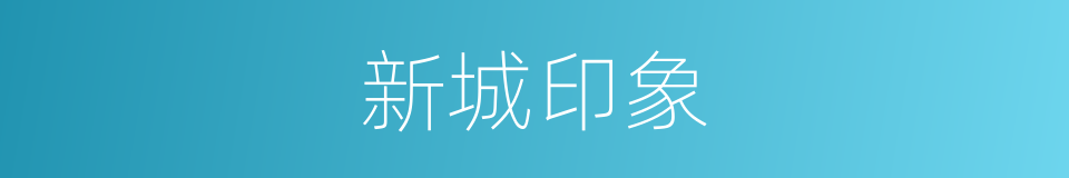 新城印象的同义词