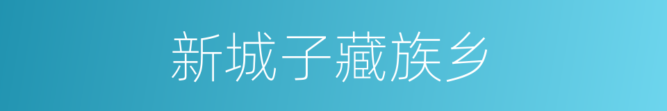 新城子藏族乡的同义词