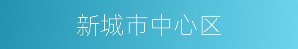 新城市中心区的同义词