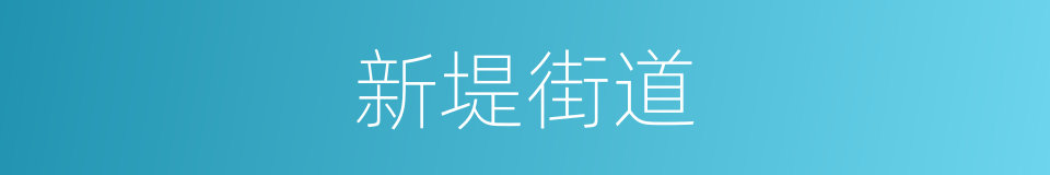 新堤街道的同义词