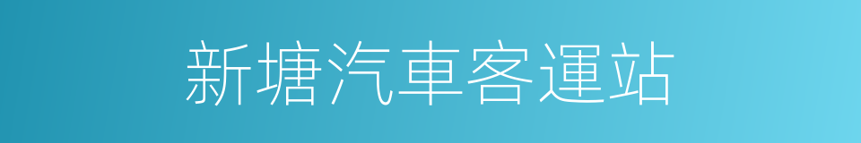 新塘汽車客運站的同義詞