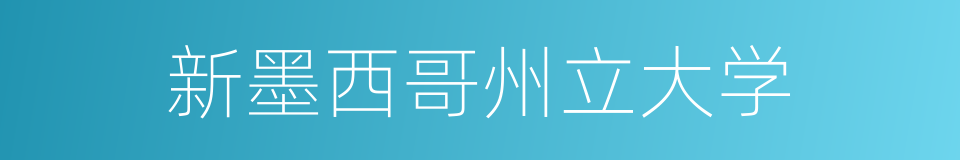 新墨西哥州立大学的同义词